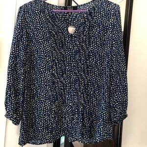 Patterned flowy blouse - XS